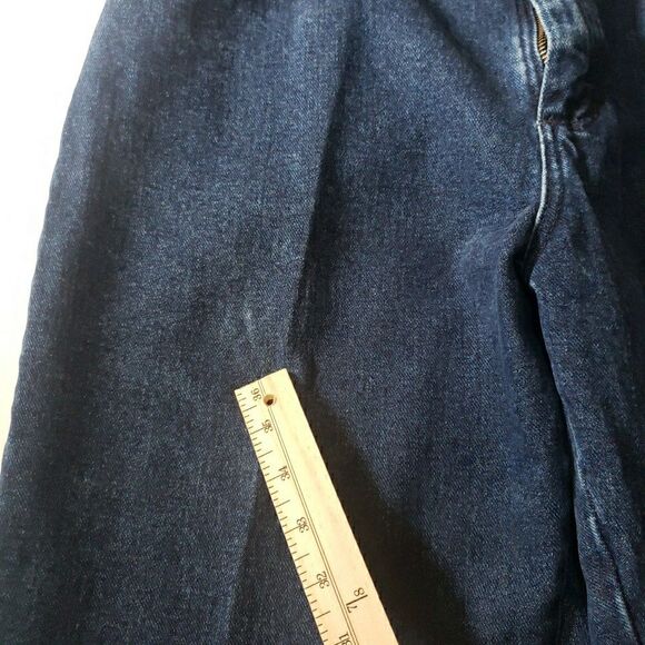 Wrangler Blues WB101AD Size 12 x 34 Relaxed Fit Blue Jeans Dark Wash Women's - Picture 3 of 13